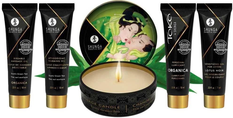 Geisha Secret Kit Exotic Green Tea masažo rinkinys