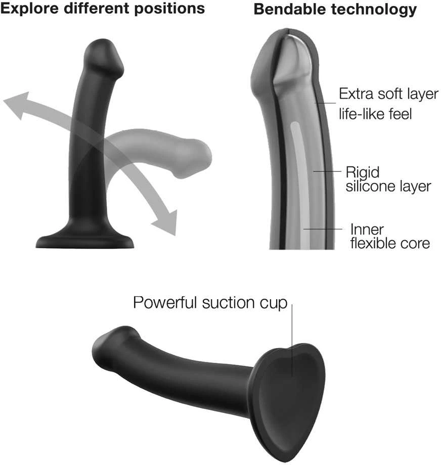 Strap On Me Semi-Real.Dildo M Juodas