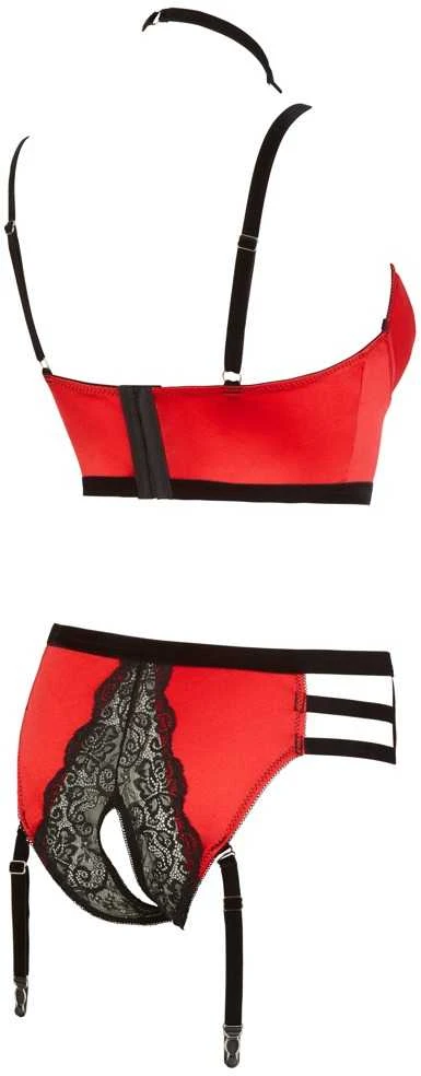 Abierta Fina Lentynos liemenėlių rinkinys raudonas 80B/M