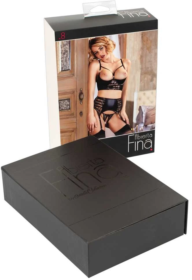 Abierta Fina Shelf Bra Suspender Set 85C/L