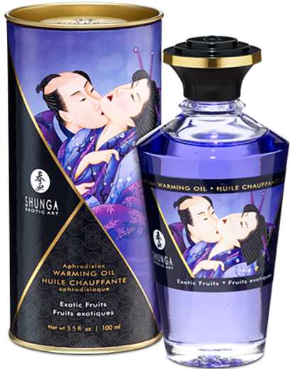Shunga - Afrodiziako šildantis aliejus su egzotiniais vaisiais 100 ml