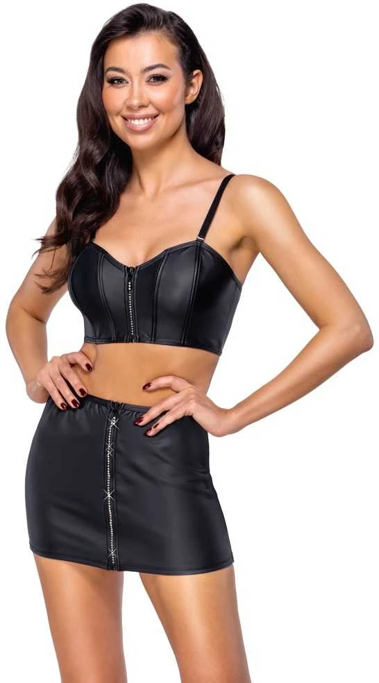 Skirt Rhinestone Zip S
