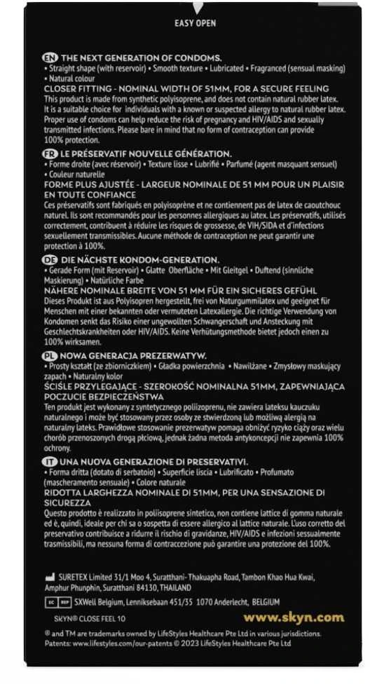 SKYN Close Feel pakuotė, 10 vnt.