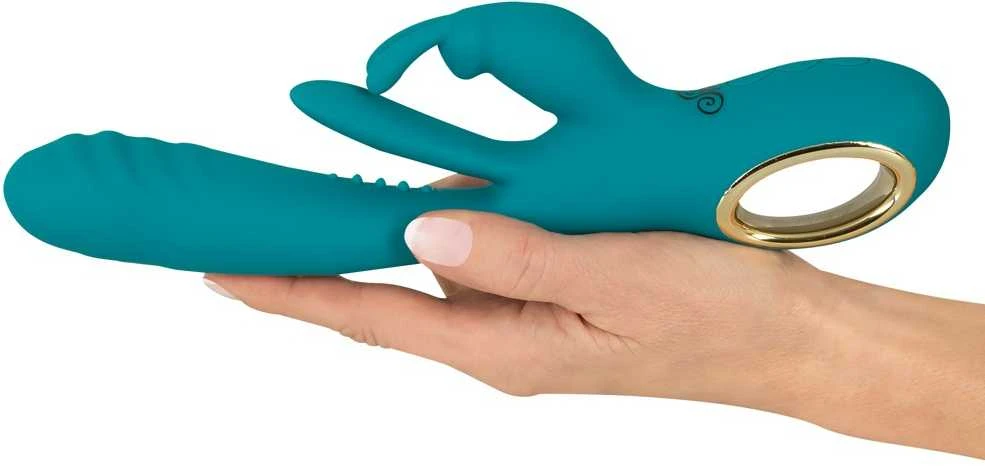 Vibratorius „Smile Rabbit“ su stūmoklio funkcija