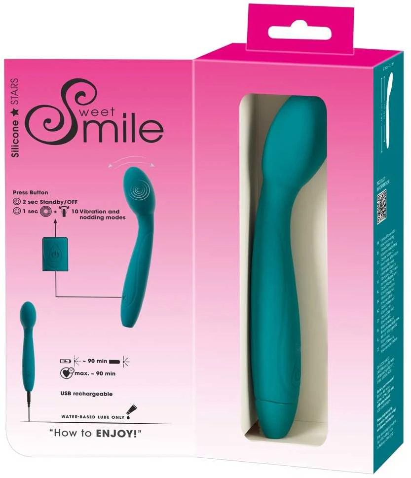 Smile Šypsenos vibratorius su linkčiojančia galvute