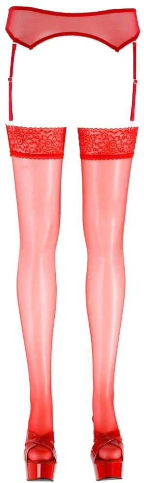 Cottelli Legwear Raudonos kojinės 4