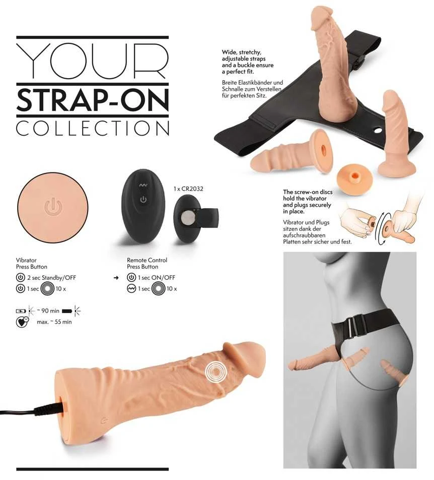 Strap-On Set RC Vibe 2 Dildos
