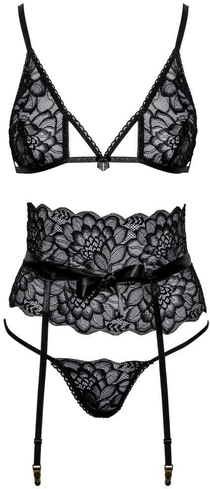 Suspender Set juodas S/M