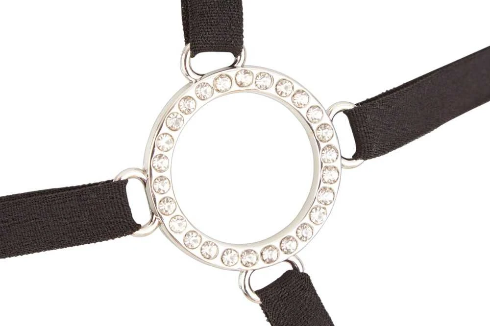 Abierta Fina Suspender Set with Gems M