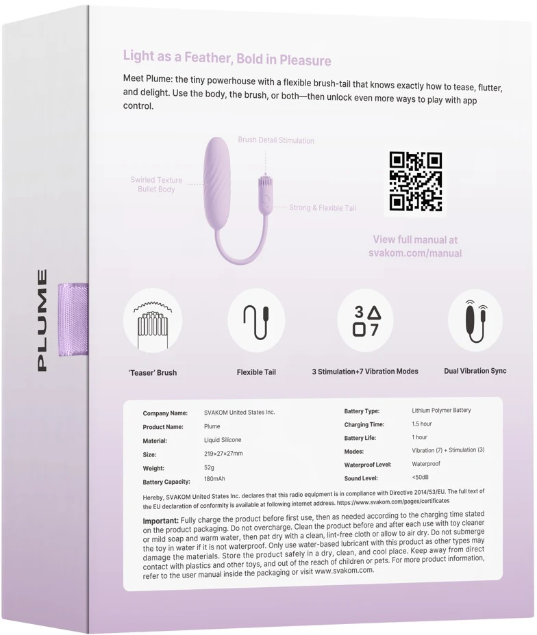 Svakom Plume Pastel Lilac
