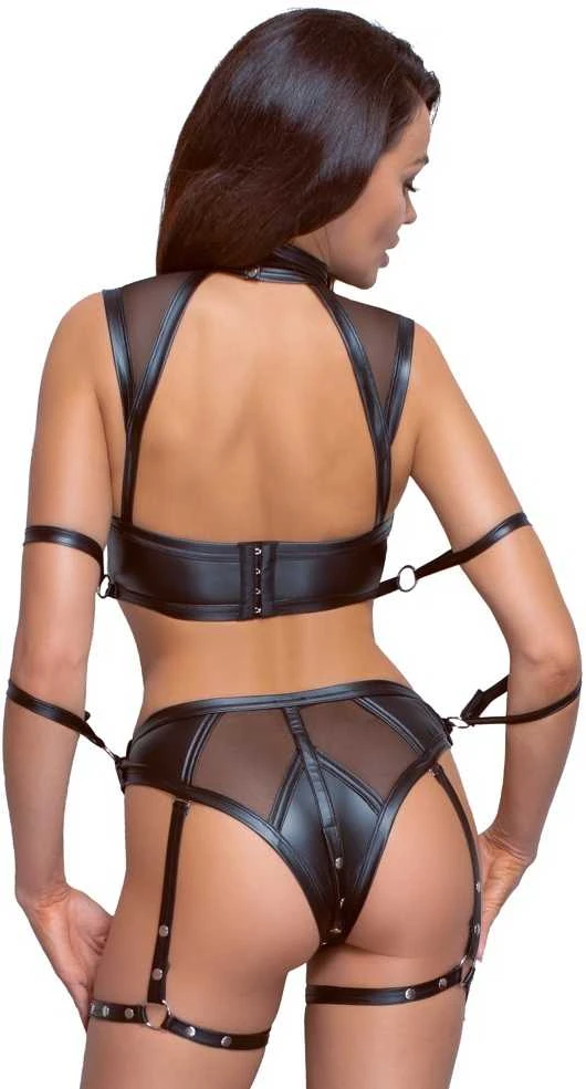 Cottelli Bondage Top and Briefs juodas XL