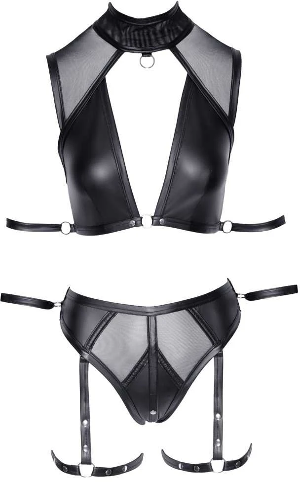 Cottelli Bondage Top and Briefs juodas XL