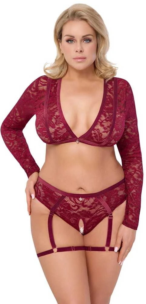 Viršus ir kelnaitės raudonos 2XL