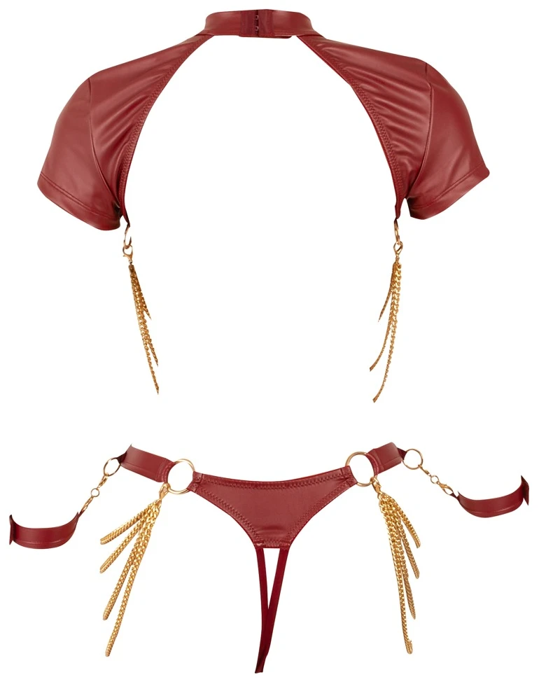 Top+Thong Bondage red XL