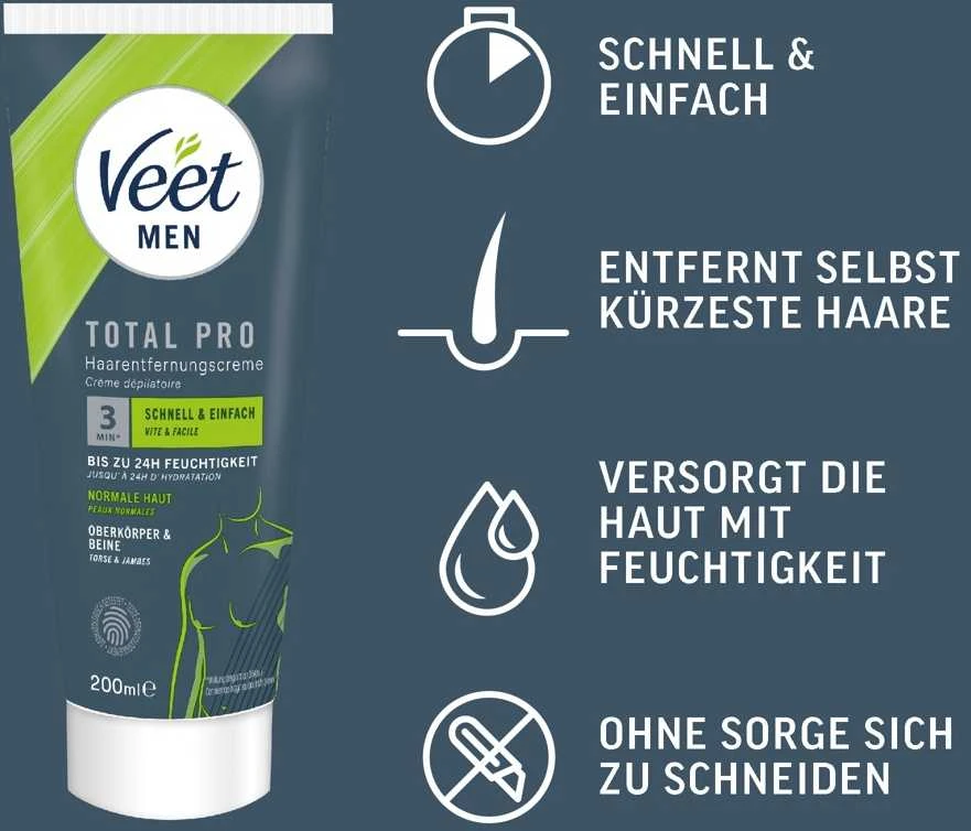 "Veet For Men" depiliacinis kremas normaliai odai 200ml