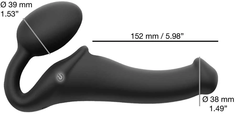 Strap On Me Vibrating Strap-On M Juodas