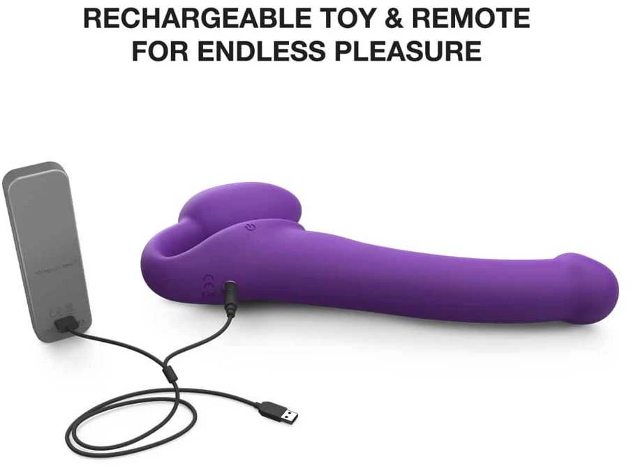 Strap On Me Vibrating Strap-On M Violetinė