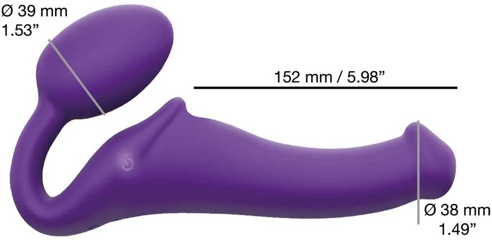 Strap On Me Vibrating Strap-On M Violetinė