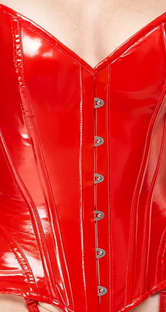 Vinyl Corset red L