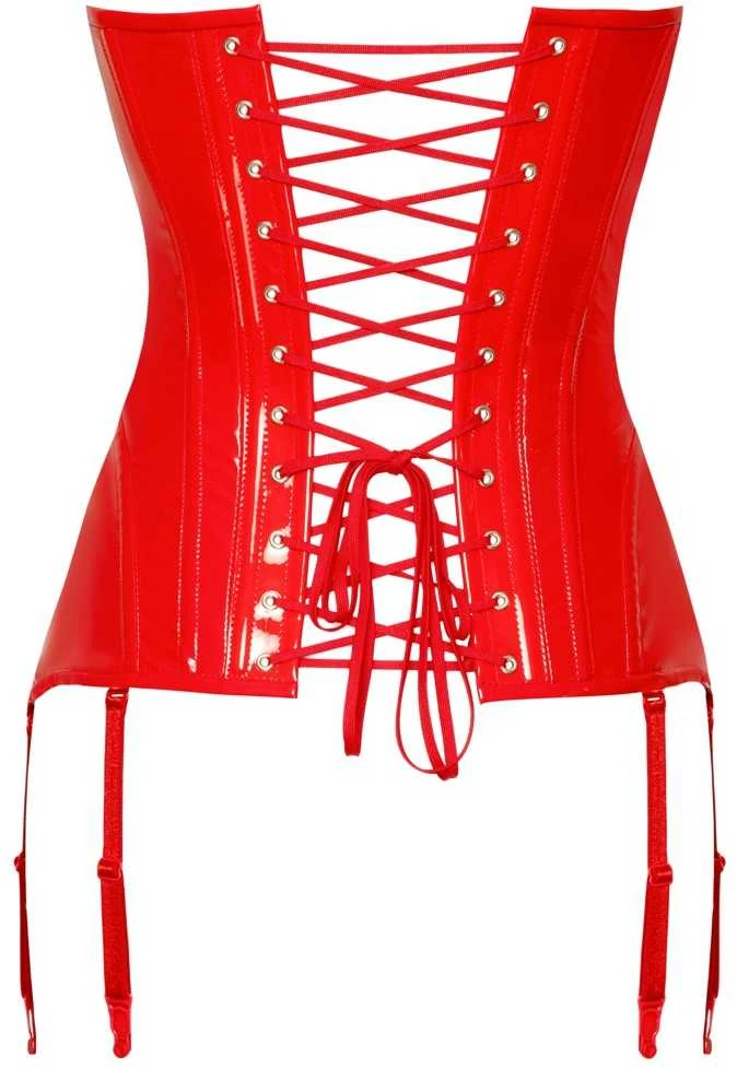 Vinyl Corset red L
