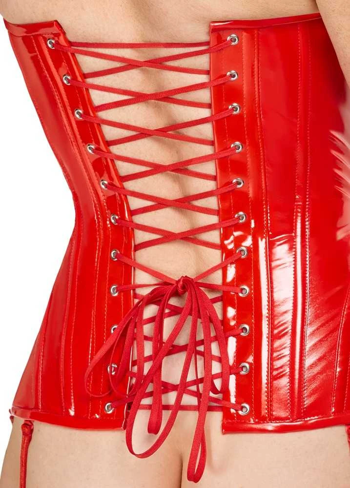 Vinyl Corset red XL