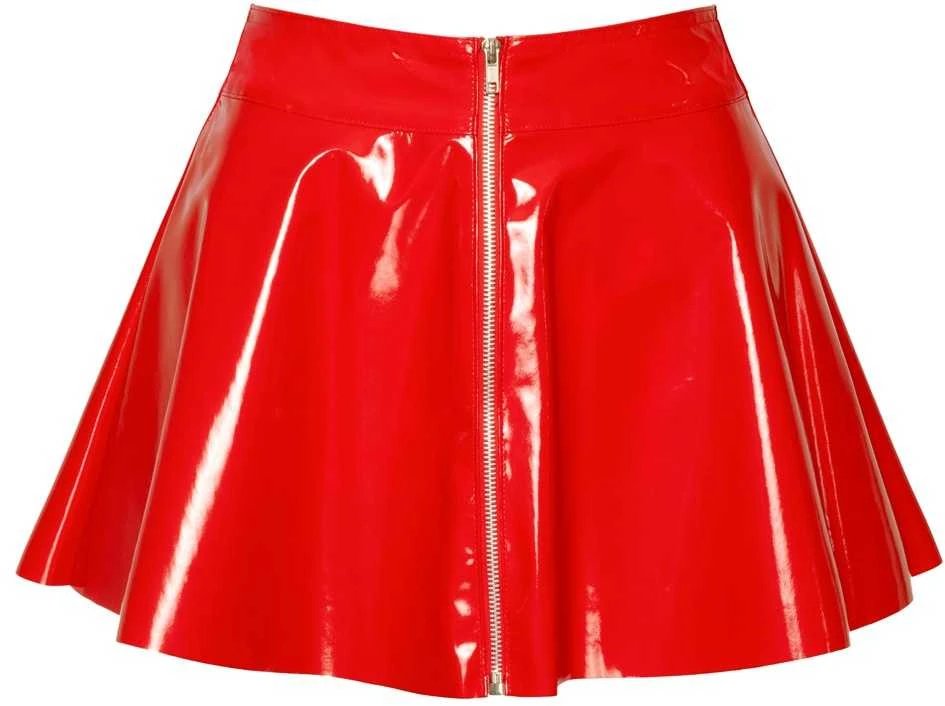 Vinyl Skirt red M