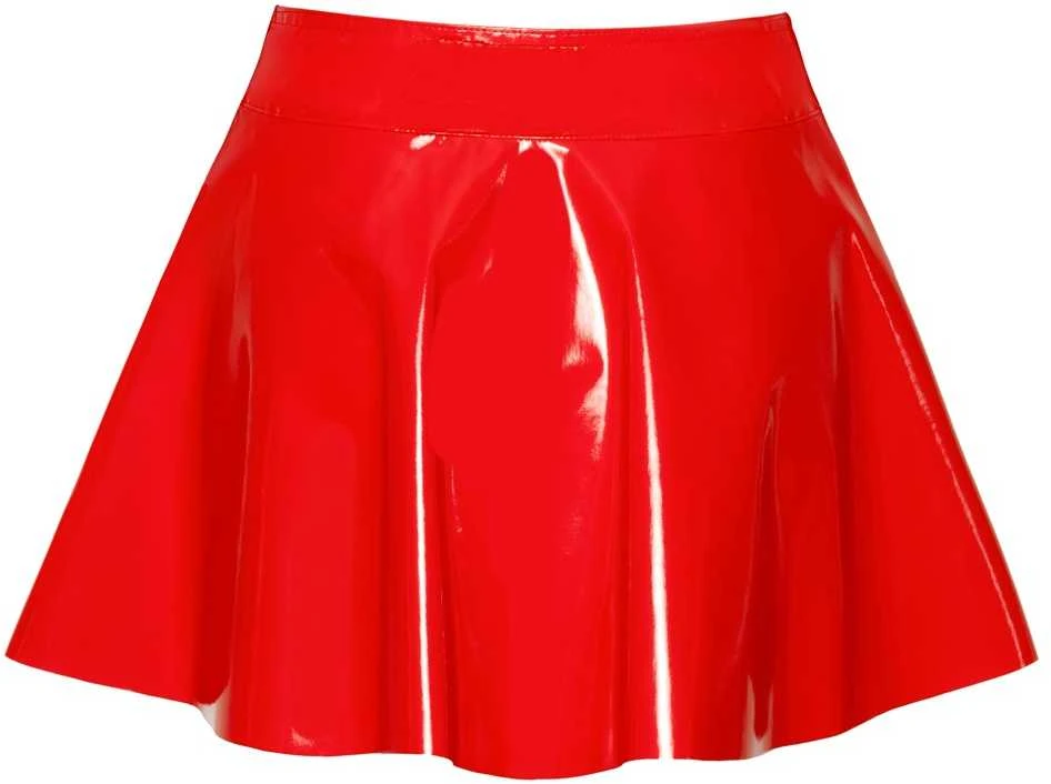 Vinyl Skirt red M