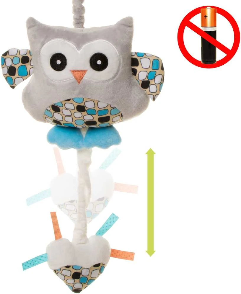 4Baby muzikinas žaislas vežimėliui pelėdžiukas rožinis OP01