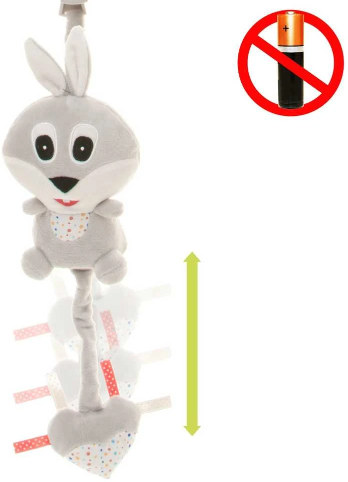 4Baby muzikinas žaislas vežimėliui kiškis R01