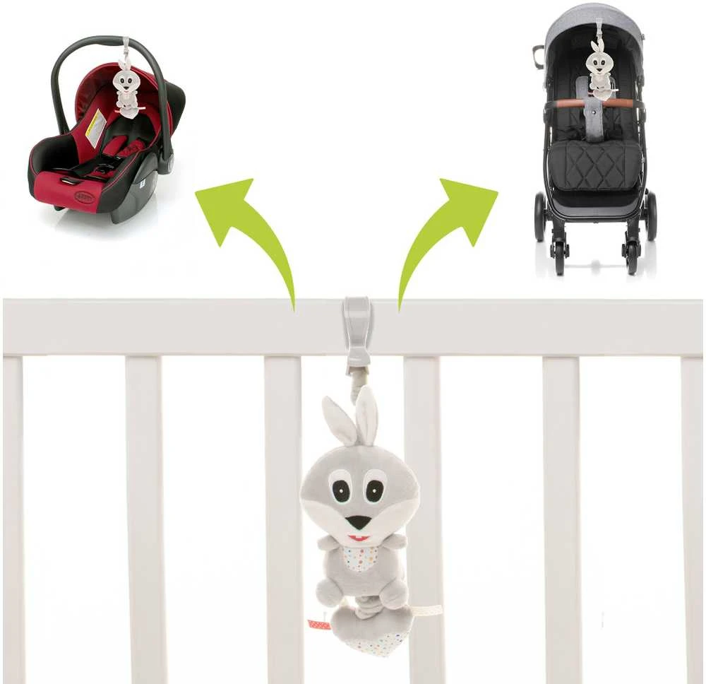 4Baby muzikinas žaislas vežimėliui kiškis R01