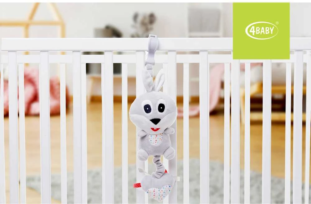 4Baby muzikinas žaislas vežimėliui kiškis R01