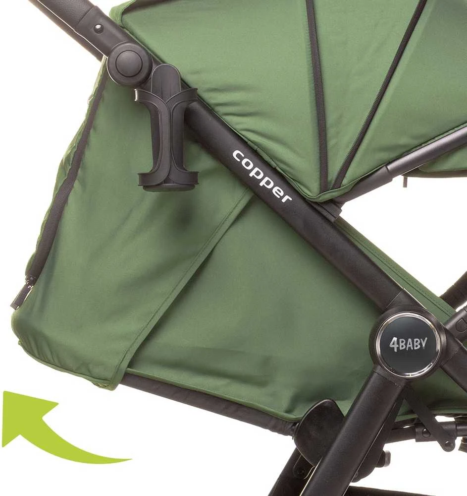 4Baby sportinis vežimėlis COPPER žalias