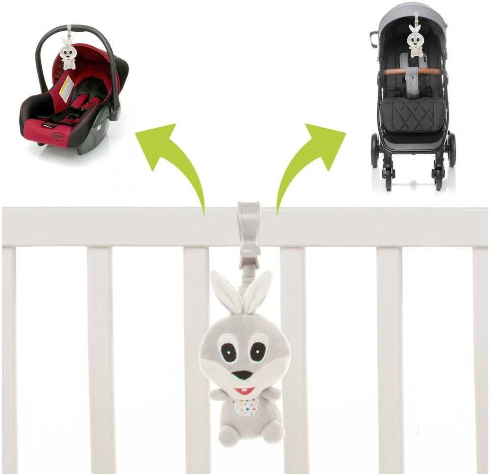 4Baby žaislas cipsiukas vežimėliui kiškis R02