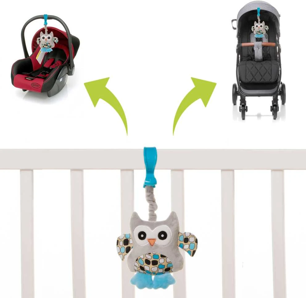 4Baby žaislas cipsiukas vežimėliui pelėdžiukas OB02
