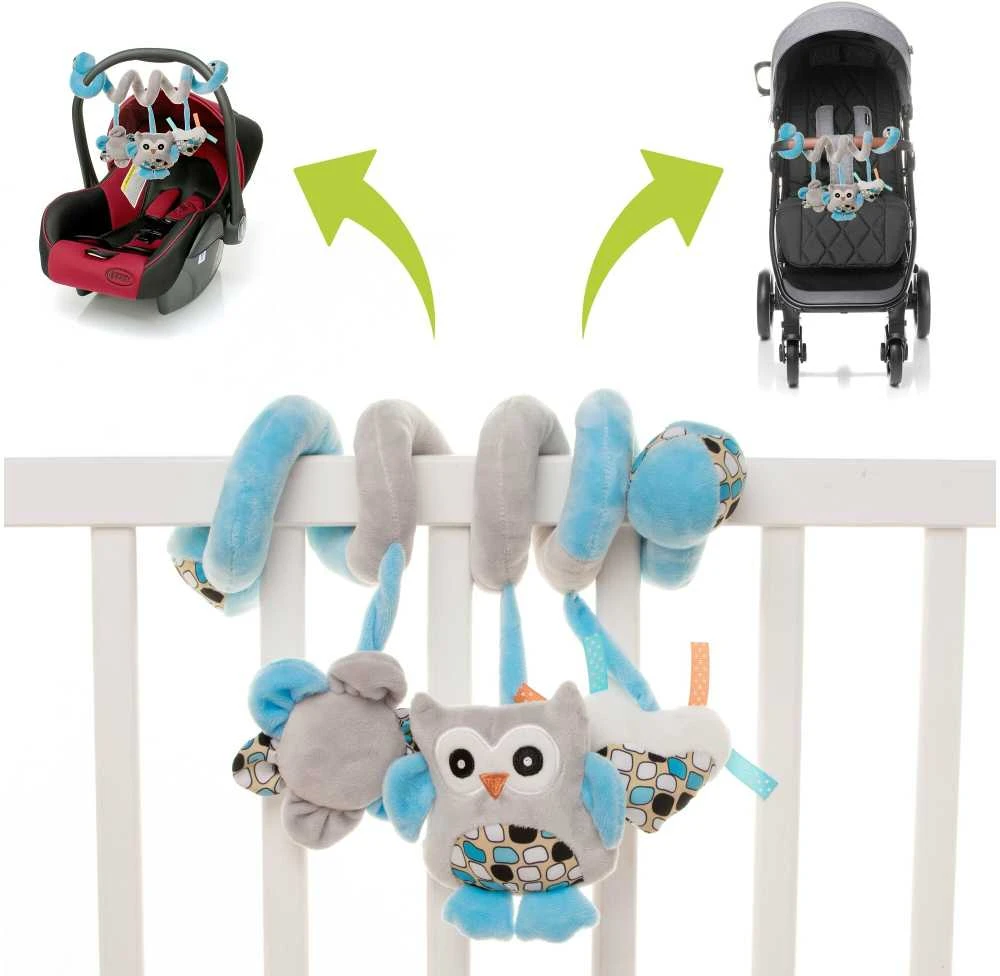 4Baby žaislas spiralė vežimėliui pelėdžiukas OB07