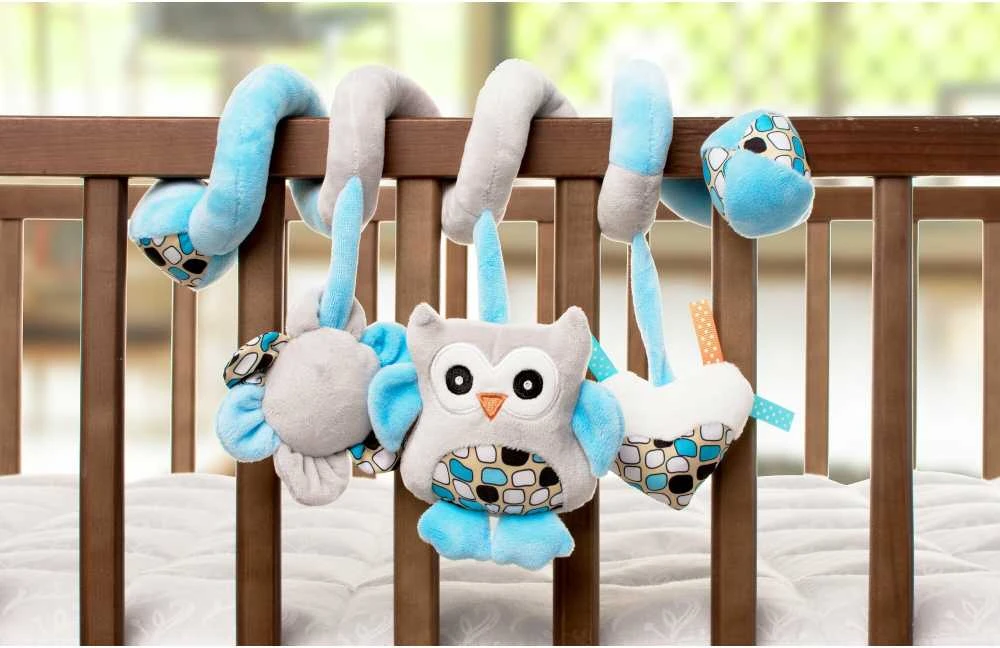4Baby žaislas spiralė vežimėliui pelėdžiukas OB07