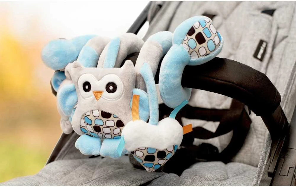 4Baby žaislas spiralė vežimėliui pelėdžiukas OB07