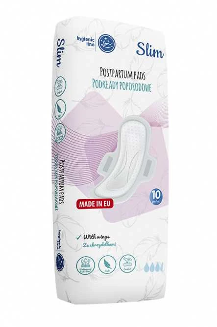 Akuku higieniniai įklotai po gimdymo, 10 vnt. SLIM, A0069