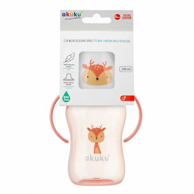 AKUKU neišsiliejanti gertuvė su snapeliu DEER, 240 ml, A0221