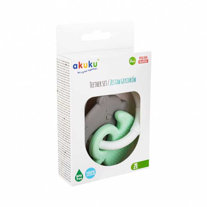Albis Akuku Silikoninis kramtukas BEAR/DUCK, A0126