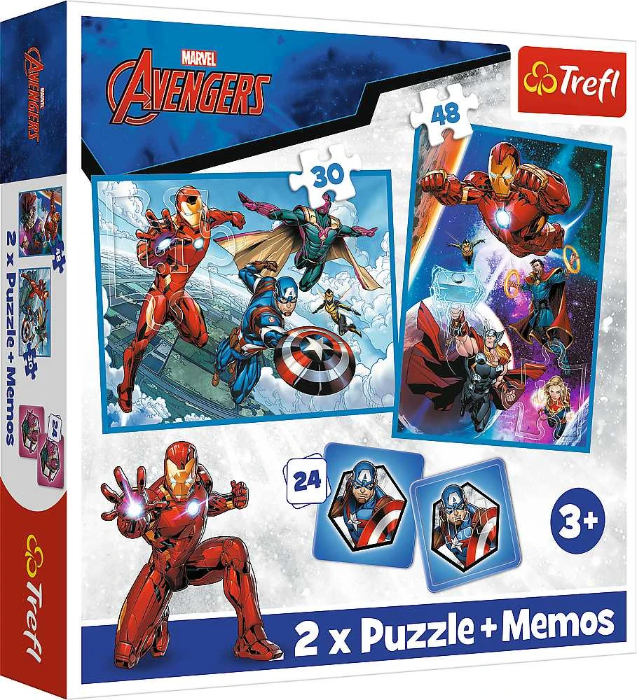 Trefl "Keršytojai" (Avengers) dėlionė-žaidimas 30+ 48+ 24 memo kortelės