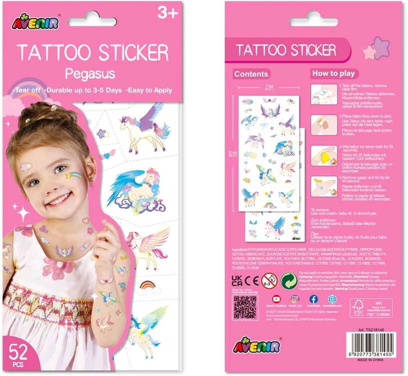 AVENIR Priklijuojamos tatuiruotės „Pegasai“