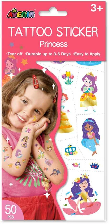 AVENIR Priklijuojamos tatuiruotės „Princesės“