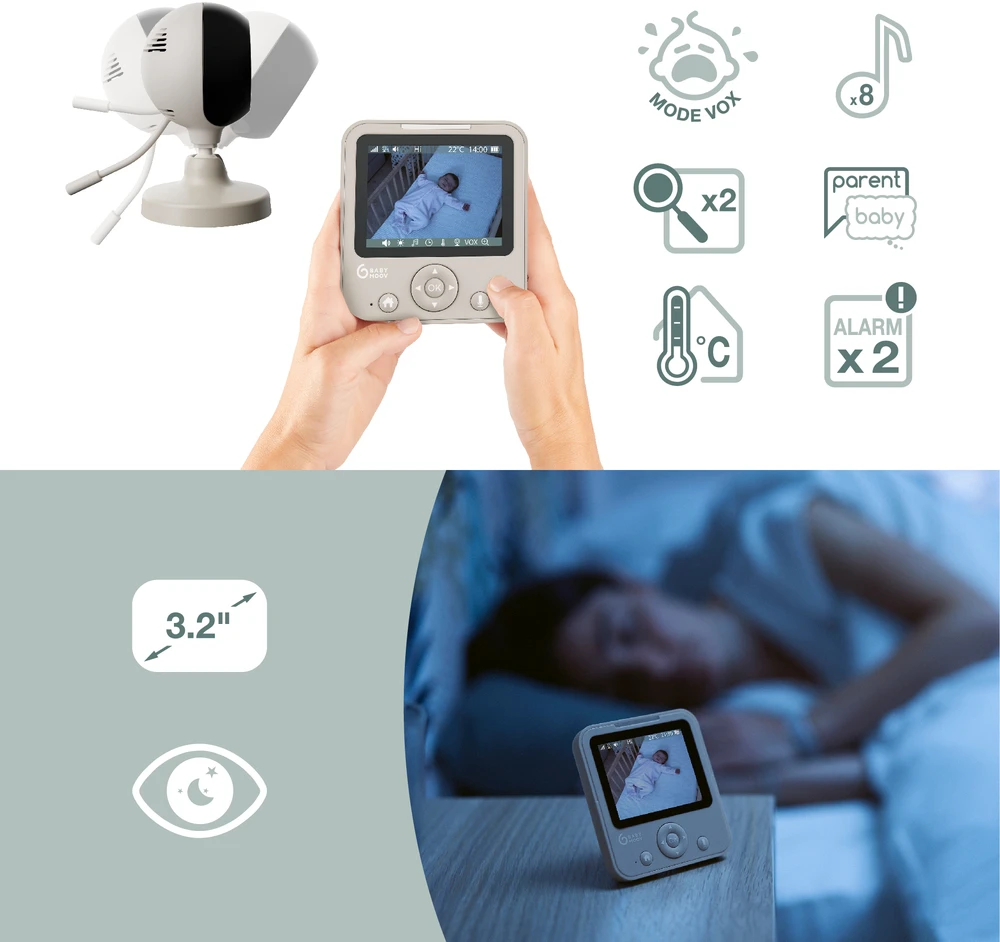 Babymoov mobili video auklė kūdikiui 2,8’’ YOO Start A014437