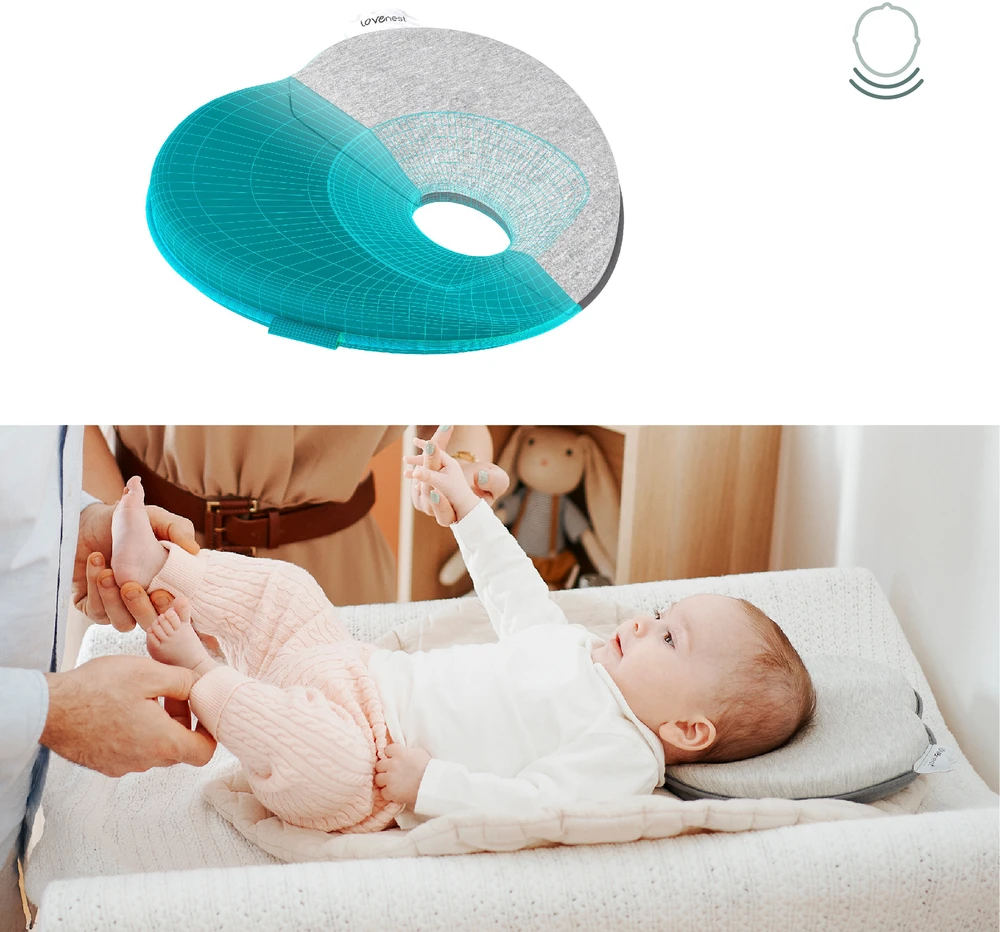Babymoov pagalvė kūdikiui širdelė Lovenest pilka A050229