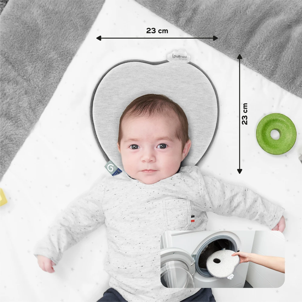 Babymoov pagalvė kūdikiui širdelė Lovenest pilka A050229