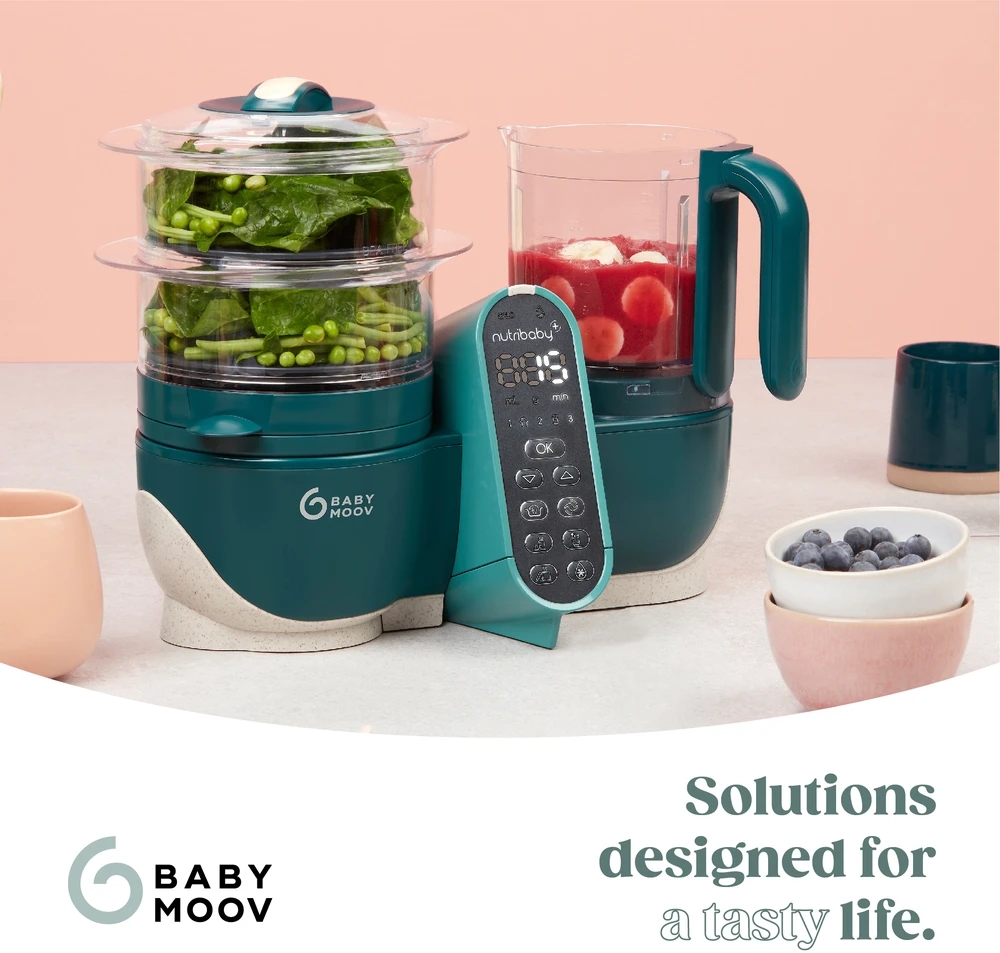 Daugiafunkcis virtuvės kombainas Babymoov Nutribaby 6-in-1, Žalios spalvos