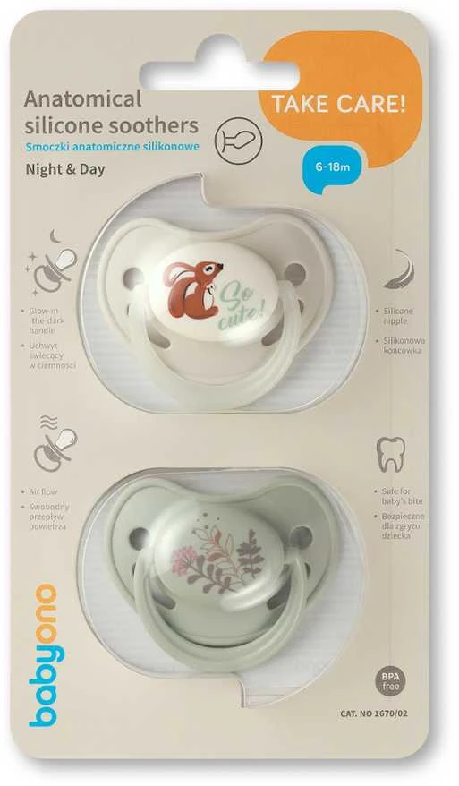 Dr Browns Babyono čiulptukas silikoninis anatominis 6-18m 1670/02