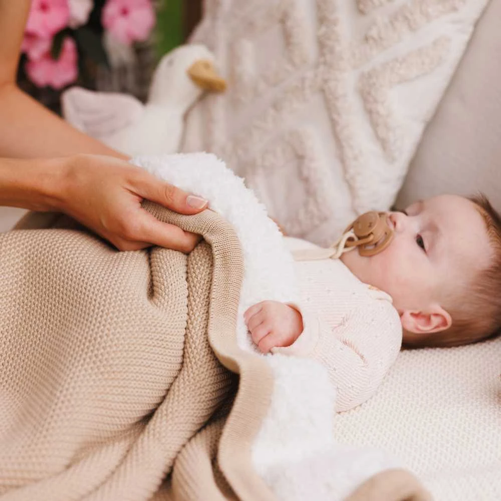 Purepower Babyono pledas medvilninis su flisu kreminis 1659/02