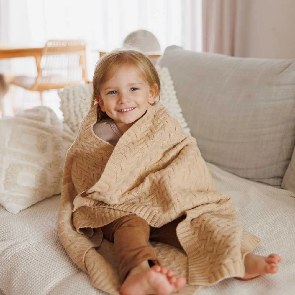 Baby Ono BabyOno pledas merino vilnos tamsiai kreminis 1648/02